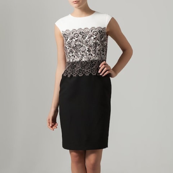lk bennett black lace dress